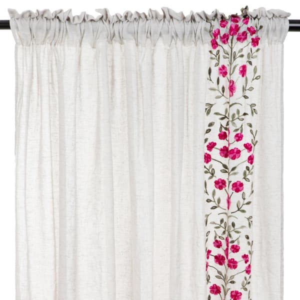 Gardin | DARLA | med broderade blommor | 140x250cm | 884196