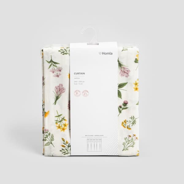 Gardin | PRIMA | med blommönster | 140X250CM | 736551