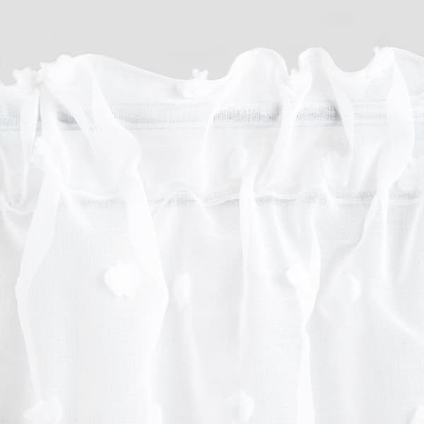 Verho | BELMONTE | koristeellisilla pompopeilla valkoinen | 140X250cm | 742422