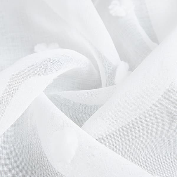 Verho | BELMONTE | koristeellisilla pompopeilla valkoinen | 140X250cm | 742422