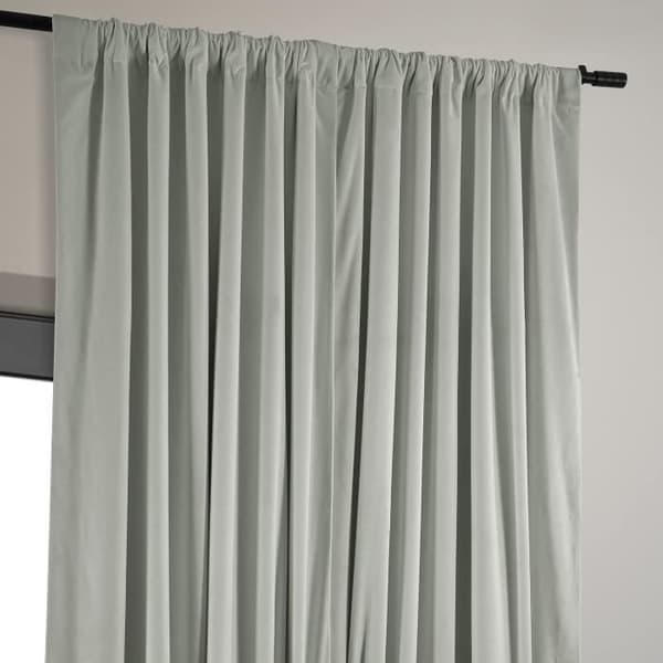 Heltäckande gardiner i HPD-velour Half Price Drapes Signature - Reflekterande grå