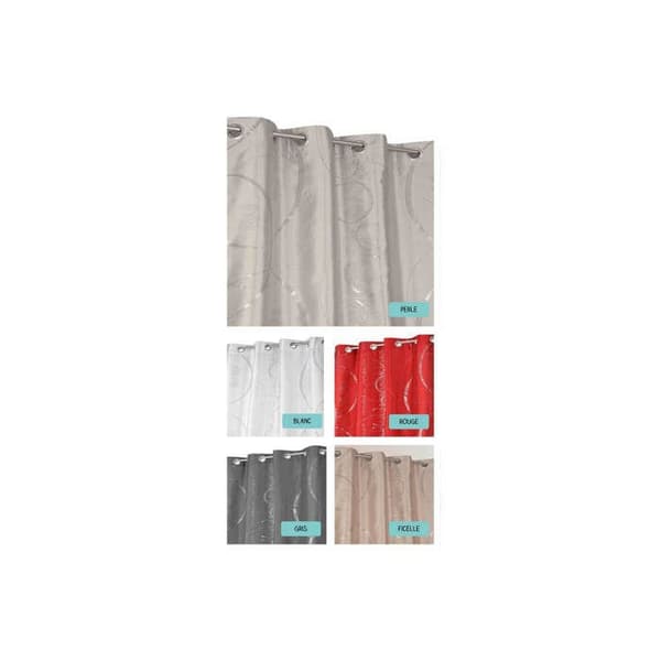 Gardiner - Krysantemum - JA - 140 x 260 cm - Röd - Strass - Elegant Chic