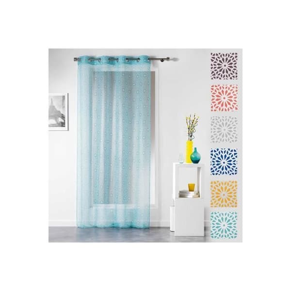 Panel gardin - Öglor - 140 x 240 cm - Tunis - Olika färger - Gul
