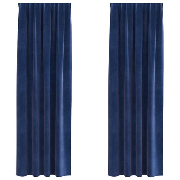 vidaXL Gardiner Mørkeblå Polyester 140 x 225 cm Dekorative indlæg