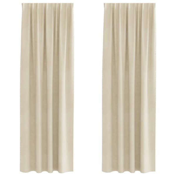 vidaXL Gardiner Cremefarvet Polyester 140 x 225 cm Dekorative Indlæg