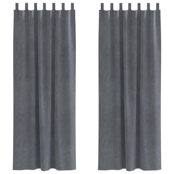 vidaXL Gardiner Super ljusgrå Polyester 140 x 260 cm Dekorativa inslag