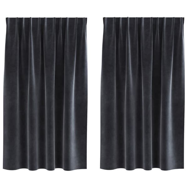 vidaXL Gardiner Mørkegrå Polyester 140 x 140 cm Gardiner Rektangulær