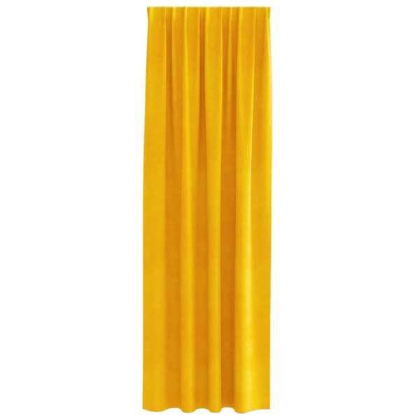 vidaXL Gardiner Senapsgul Polyester 140 x 260 cm Gardiner Rektangulär