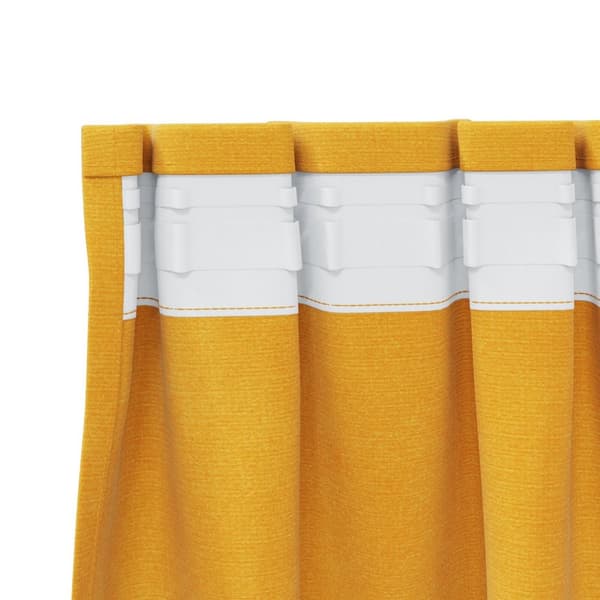 vidaXL Gardiner Senapsgul Polyester 140 x 260 cm Gardiner Rektangulär