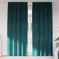 Miniatyrbillede 2 af 8: vidaXL Gardiner Mørk Grøn Polyester 140 x 225 cm Dekorative Indlæg