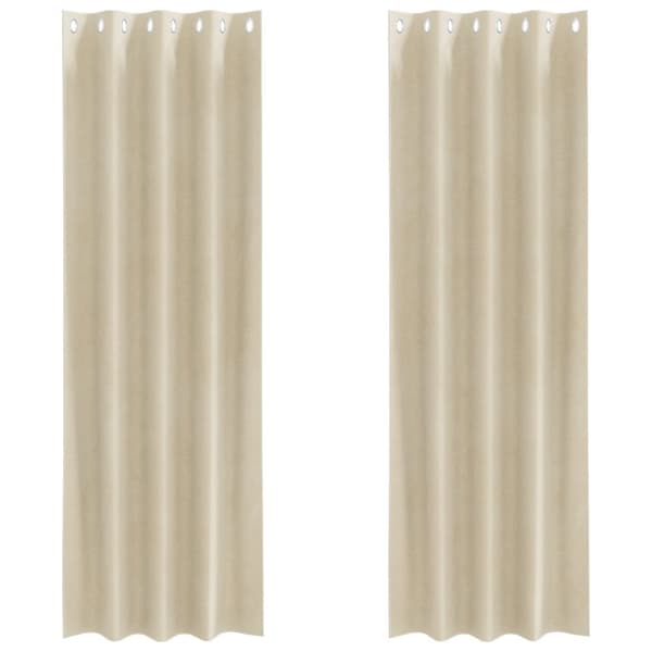 vidaXL Gardiner Grädde Polyester 140 x 245 cm Dekorativa Inläggningar
