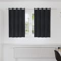 Miniatyrbilde 2 av 7: vidaXL Mørkleggingsgardiner med Øyer 2 stk Svart Fløyel