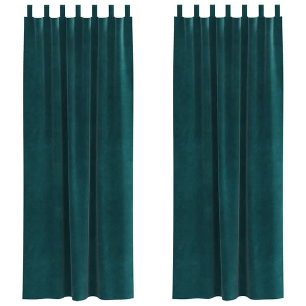 vidaXL Gardiner Mørkegrøn Polyester 140 x 260 cm Dekorative indlæg