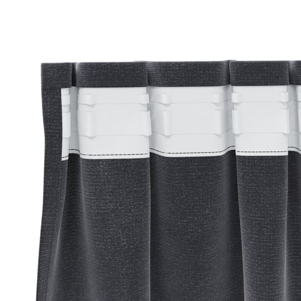 vidaXL Gardiner Mörk grå Polyester 140 x 245 cm Ljuddämpande