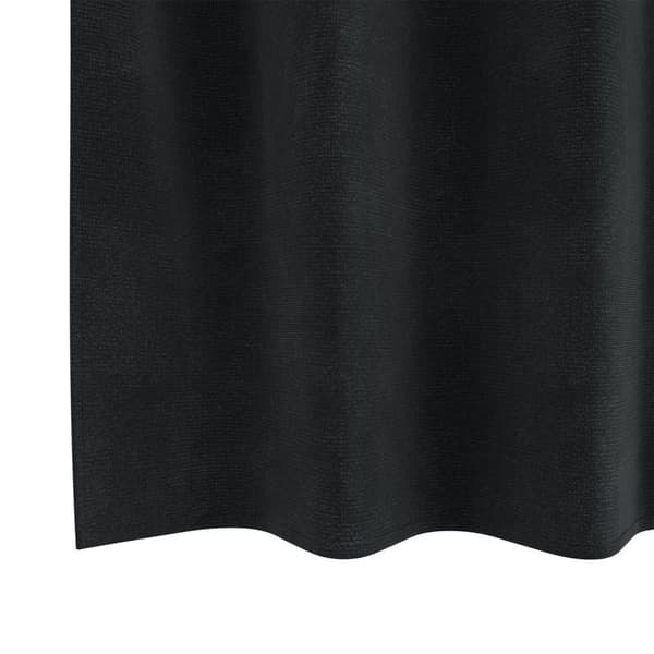 vidaXL Gardiner Sort Polyester 140 x 175 cm Dekorative Indlæg