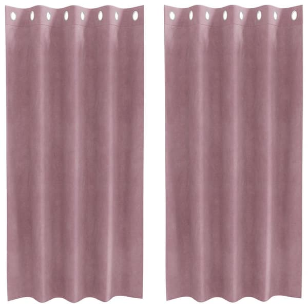 vidaXL Gardiner Mørk pink Polyester 140 x 175 cm Dekorative Indlæg