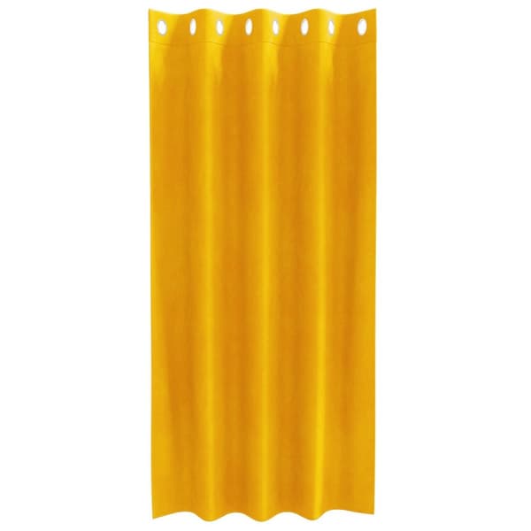 vidaXL Gardiner Sennepsgul Polyester Medium Gardiner Rektangulær