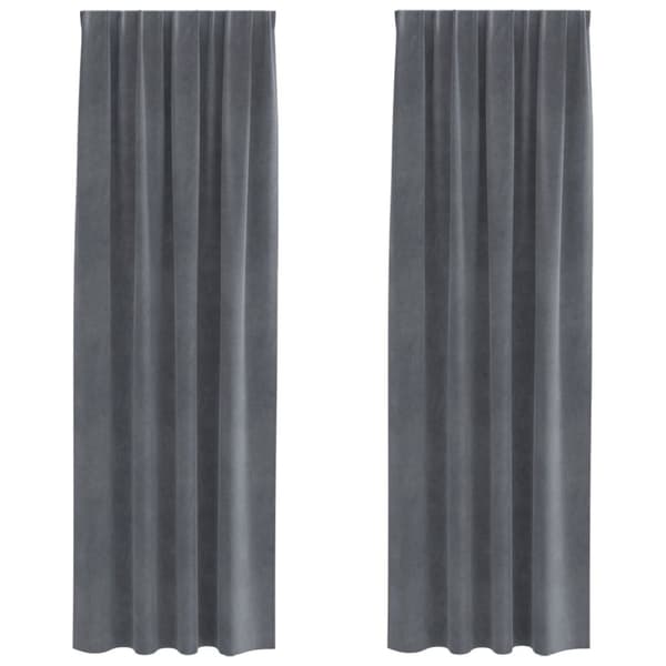 vidaXL Gardiner Super lysegrå Polyester 140 x 260 cm Gardiner