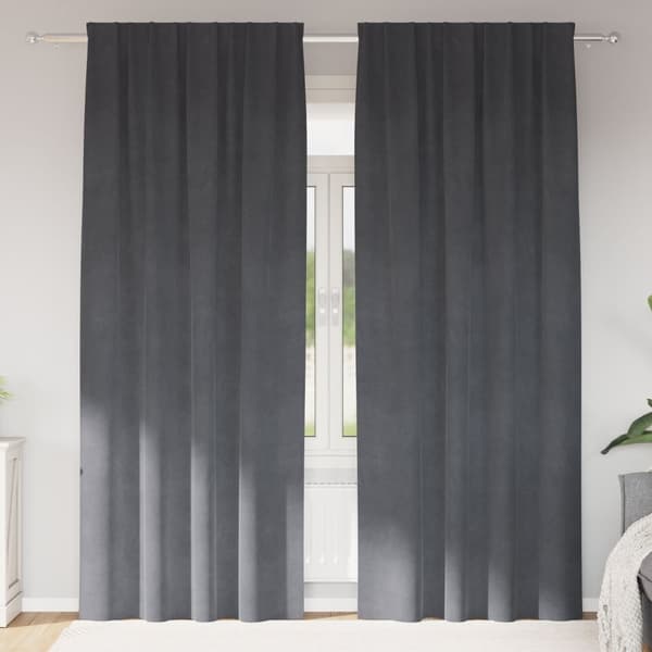 vidaXL Gardiner Super lysegrå Polyester 140 x 260 cm Gardiner