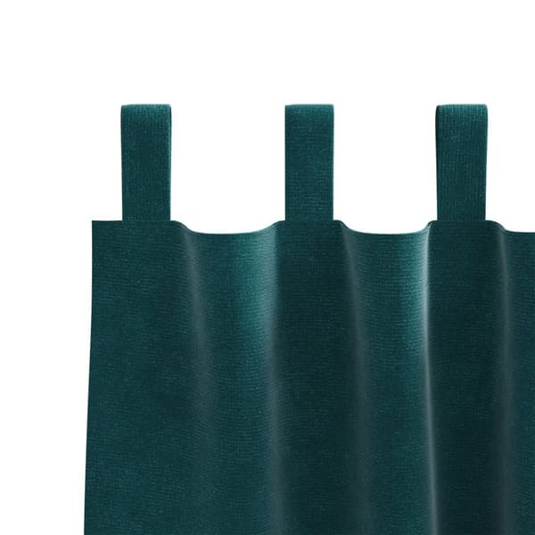 vidaXL Mustat Verhot Ripustuslenkeillä 2 kpl Tummanvihreä Sametti