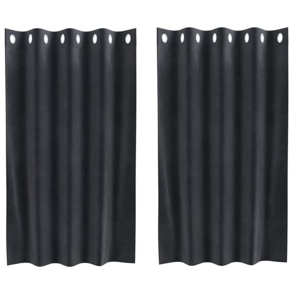 vidaXL Gardiner Mørk Grå Polyester 140 x 140 cm Moderne Draperier
