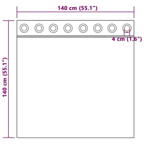 vidaXL Gardiner Mørk Grå Polyester 140 x 140 cm Moderne Draperier