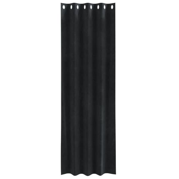vidaXL Gardiner Sort Polyester 140 x 260 cm Sorte Gardiner Rektangulær