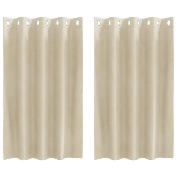 vidaXL Blackout Gardiner med Øyekroker 2 stk Krem Velvet
