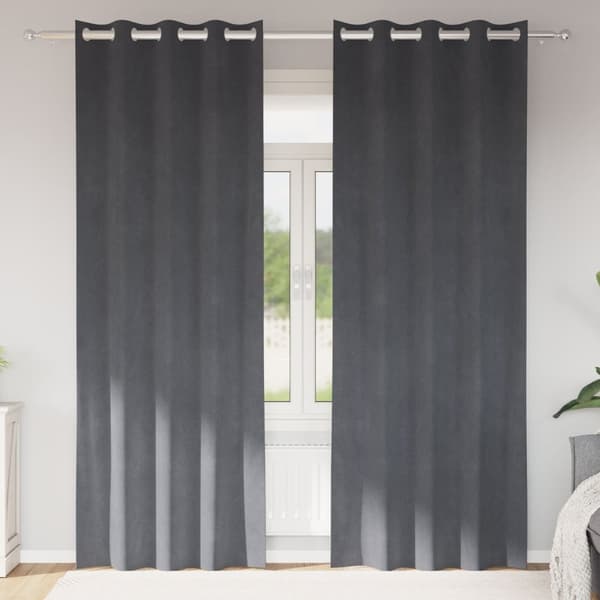 vidaXL Super Lyse Grå Gardiner Polyester 140 x 260 cm Øjergardiner