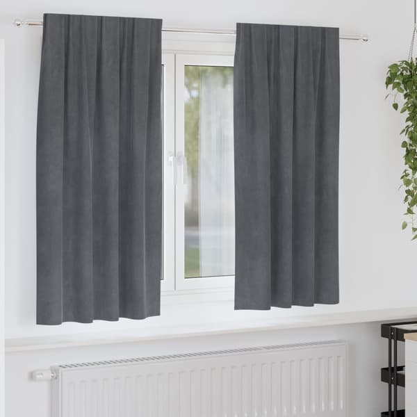 vidaXL Gardiner Super Lysegrå Polyester 140 x 175 cm Gardiner