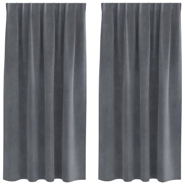 vidaXL Gardiner Super Lysegrå Polyester 140 x 175 cm Gardiner