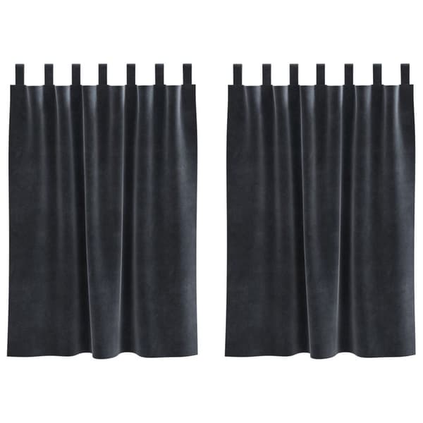 vidaXL Gardiner Mörkgrå Polyester 140 x 140 cm Gardiner Rektangulär