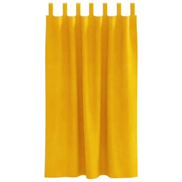 vidaXL Gardiner Sennepsgul Polyester 140 x 175 cm Gardiner Rektangulær