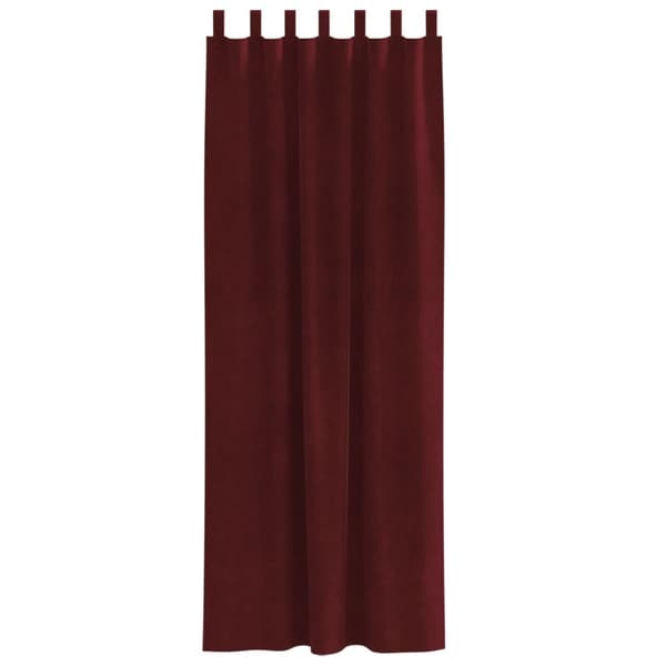 vidaXL Gardiner Vinröd Polyester 140 x 260 cm Dekorativa Insatser