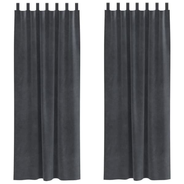 vidaXL Gardiner Ljusgrå Polyester 140 x 260 cm Dekorativa Inläggningar
