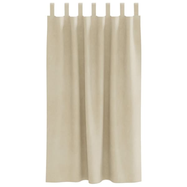 vidaXL Blackout Gardiner med Hengende Loops 2 stk Krem-velur