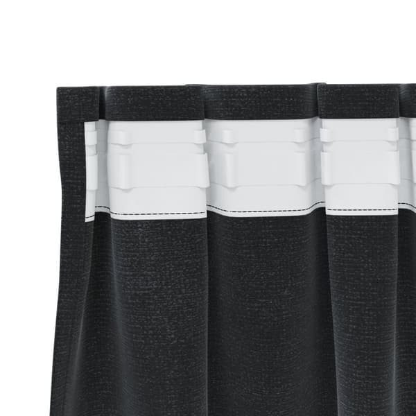 vidaXL Gardiner Sort Polyester 140 x 245 cm Dekorative Indlæg