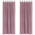 Miniatyrbillede 3 af 7: vidaXL Gardiner Mørkerød Polyester 140 x 260 cm Mørkerøde Gardiner