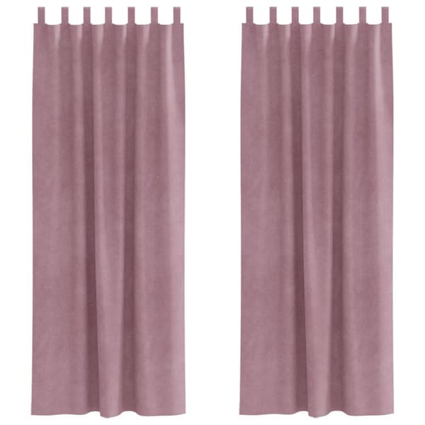 vidaXL Gardiner Mørkerød Polyester 140 x 260 cm Mørkerøde Gardiner