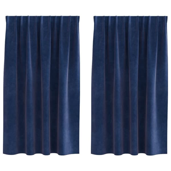 vidaXL Gardiner Mörkblå Polyester 140 x 140 cm Mörkblå Gardiner