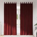 Miniatyrbillede 2 af 7: vidaXL Gardiner Vinrød Polyester 140 x 225 cm Dekorative indlæg