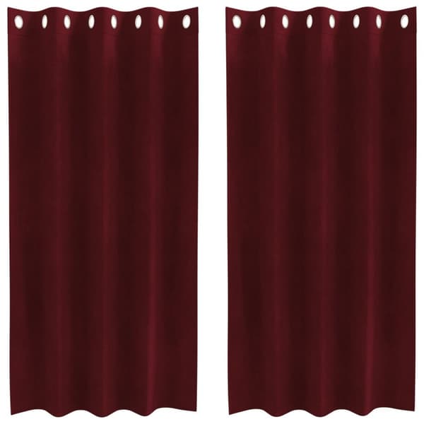 vidaXL Gardiner Vinsorte Polyester 140 x 175 cm Dekorative Indlæg