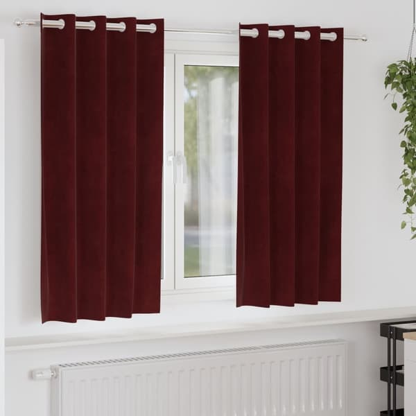 vidaXL Gardiner Vinsorte Polyester 140 x 175 cm Dekorative Indlæg
