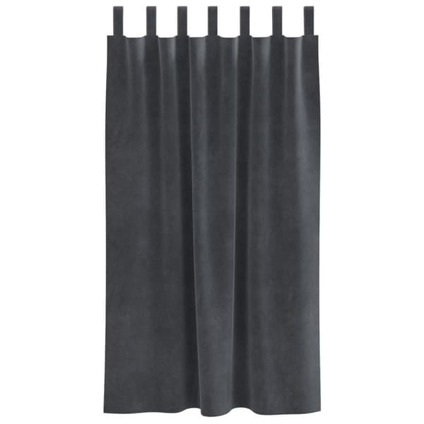 vidaXL Gardiner Ljusgrå Polyester 140 x 175 cm Tab Top Gardiner