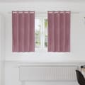 Miniatyrbild 2 av 7: vidaXL Gardiner Mörk rosa Polyester 140 x 140 cm Dekorativa inläggningar