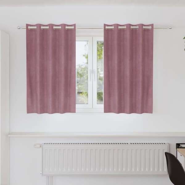 vidaXL Gardiner Mörk rosa Polyester 140 x 140 cm Dekorativa inläggningar