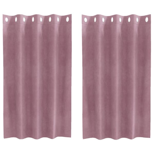 vidaXL Gardiner Mörk rosa Polyester 140 x 140 cm Dekorativa inläggningar