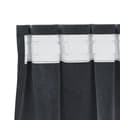 Miniatyrbilde 5 av 8: vidaXL Blackout Gardiner med Top Tape 2 stk Lys Grå Fløyel
