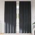 Miniatyrbilde 2 av 8: vidaXL Blackout Gardiner med Top Tape 2 stk Lys Grå Fløyel