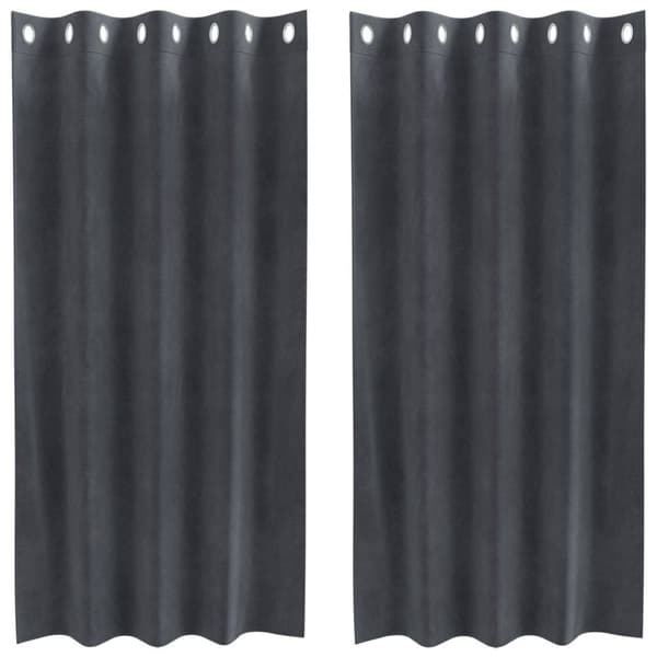 vidaXL Gardiner Lysegrå Polyester 140 x 175 cm Dekorative indlæg
